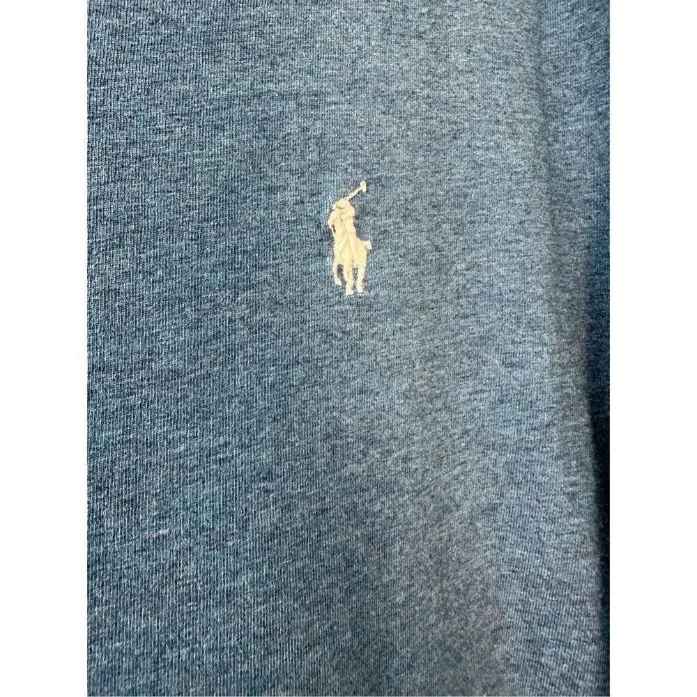 Polo Ralph Lauren men’s long sleeve blue v-neck shirt size Large   #38-0981